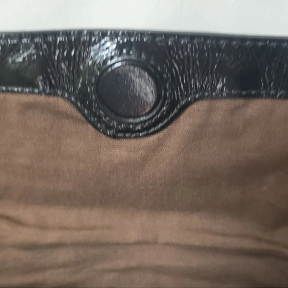 Cole Haan Women's Black Patent Crossbody Bag Adjustable Strap B29578